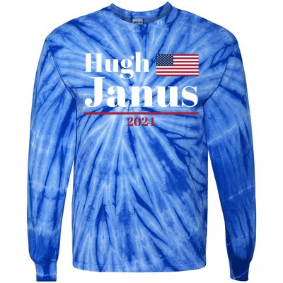 Hugh Janus Funny Presidential Election President 2024 Tie-Dye Long Sleeve Shirt