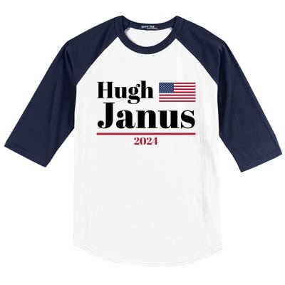 Hugh Janus Funny Presidential Election President 2024 Baseball Sleeve Shirt