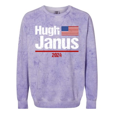 Hugh Janus Funny Presidential Election President 2024 Colorblast Crewneck Sweatshirt