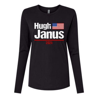 Hugh Janus Funny Presidential Election President 2024 Womens Cotton Relaxed Long Sleeve T-Shirt