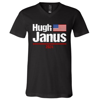 Hugh Janus Funny Presidential Election President 2024 V-Neck T-Shirt