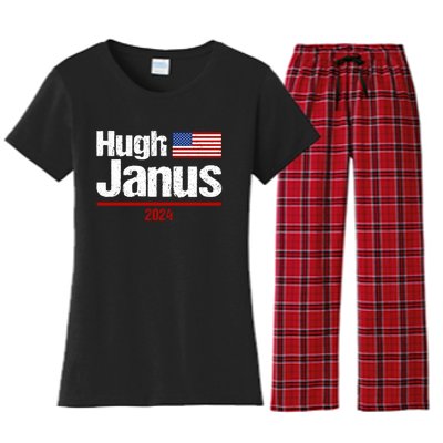 Hugh Janus Funny Presidential Election President 2024 Women's Flannel Pajama Set