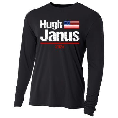 Hugh Janus Funny Presidential Election President 2024 Cooling Performance Long Sleeve Crew