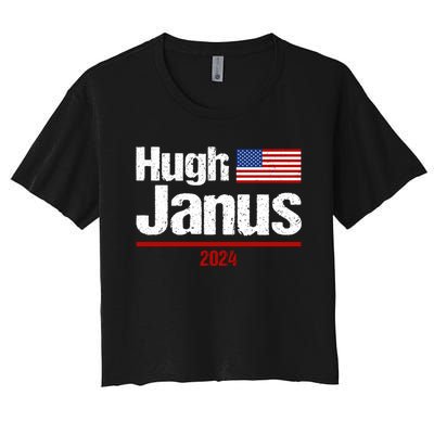 Hugh Janus Funny Presidential Election President 2024 Women's Crop Top Tee