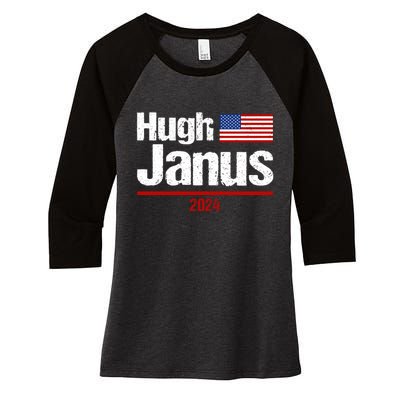 Hugh Janus Funny Presidential Election President 2024 Women's Tri-Blend 3/4-Sleeve Raglan Shirt