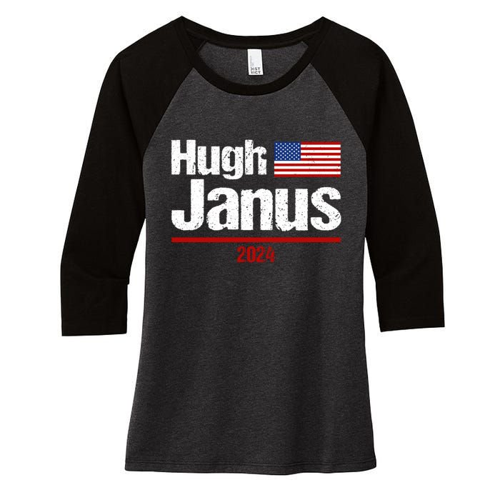 Hugh Janus Funny Presidential Election President 2024 Women's Tri-Blend 3/4-Sleeve Raglan Shirt