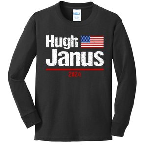 Hugh Janus Funny Presidential Election President 2024 Kids Long Sleeve Shirt