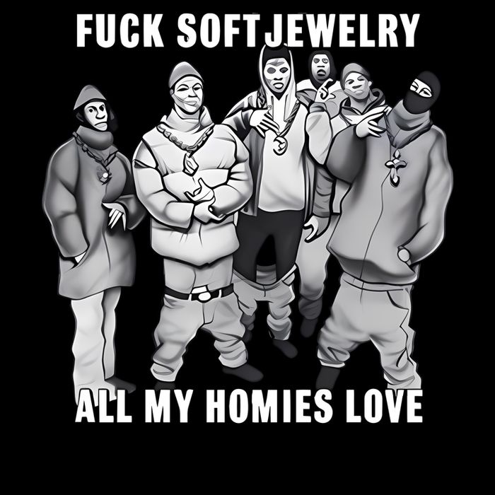 Hard Jewelry Fuck Soft Jewelry All My Homies Love Bad Bitches Cooling Performance Crew T-Shirt
