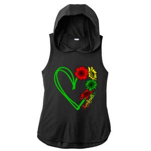 Happy Juneteenth Free Ish Black Lives Matter Black History Gift Ladies PosiCharge Tri-Blend Wicking Draft Hoodie Tank