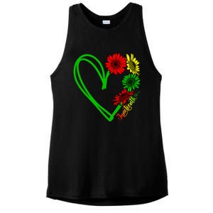 Happy Juneteenth Free Ish Black Lives Matter Black History Gift Ladies PosiCharge Tri-Blend Wicking Tank