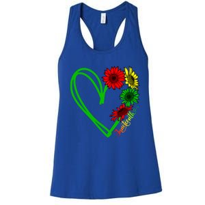 Happy Juneteenth Free Ish Black Lives Matter Black History Gift Women's Racerback Tank