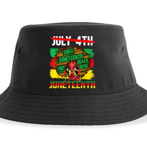 Happy Juneteenth Freedom Day African American June 19th Sustainable Bucket Hat