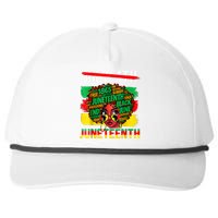 Happy Juneteenth Freedom Day African American June 19th Snapback Five-Panel Rope Hat