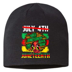 Happy Juneteenth Freedom Day African American June 19th Sustainable Beanie