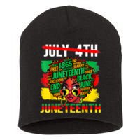 Happy Juneteenth Freedom Day African American June 19th Short Acrylic Beanie