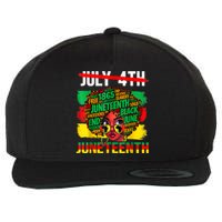 Happy Juneteenth Freedom Day African American June 19th Wool Snapback Cap