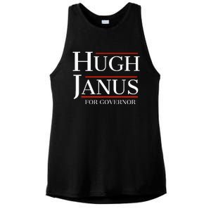 Hugh Janus For Governor Funny Meme Gag Gift Ladies PosiCharge Tri-Blend Wicking Tank