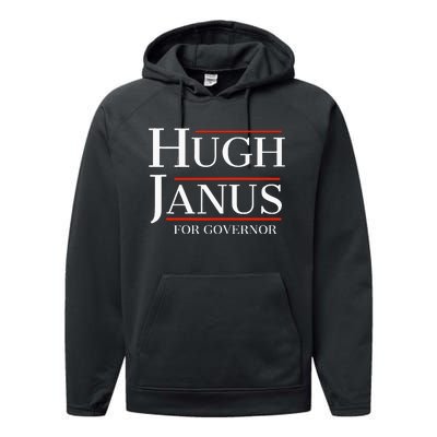 Hugh Janus For Governor Funny Meme Gag Gift Performance Fleece Hoodie