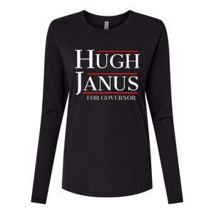 Hugh Janus For Governor Funny Meme Gag Gift Womens Cotton Relaxed Long Sleeve T-Shirt