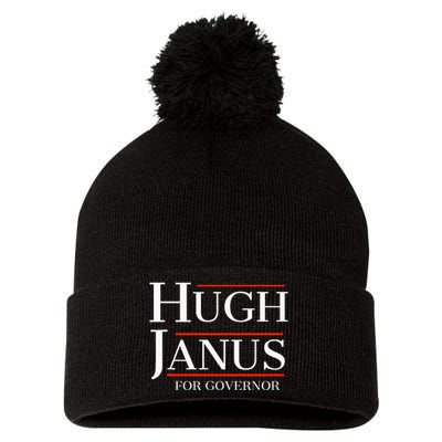 Hugh Janus For Governor Funny Meme Gag Gift Pom Pom 12in Knit Beanie