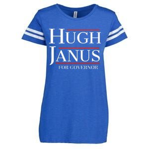 Hugh Janus For Governor Funny Meme Gag Gift Enza Ladies Jersey Football T-Shirt