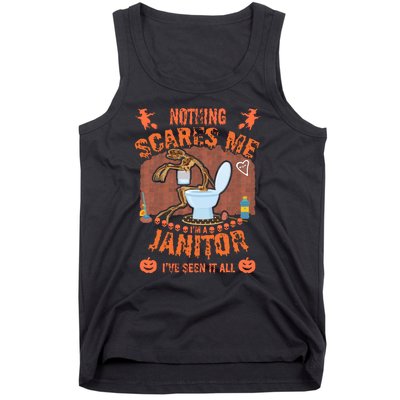 HALLOWEEN JANITORSJANITOR FUNNY HALLOWEEN SAYINGS Tank Top