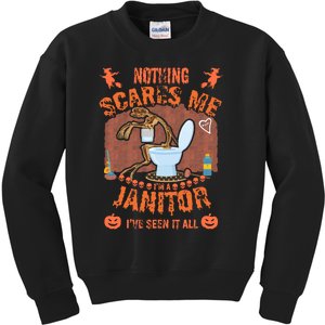 HALLOWEEN JANITORSJANITOR FUNNY HALLOWEEN SAYINGS Kids Sweatshirt