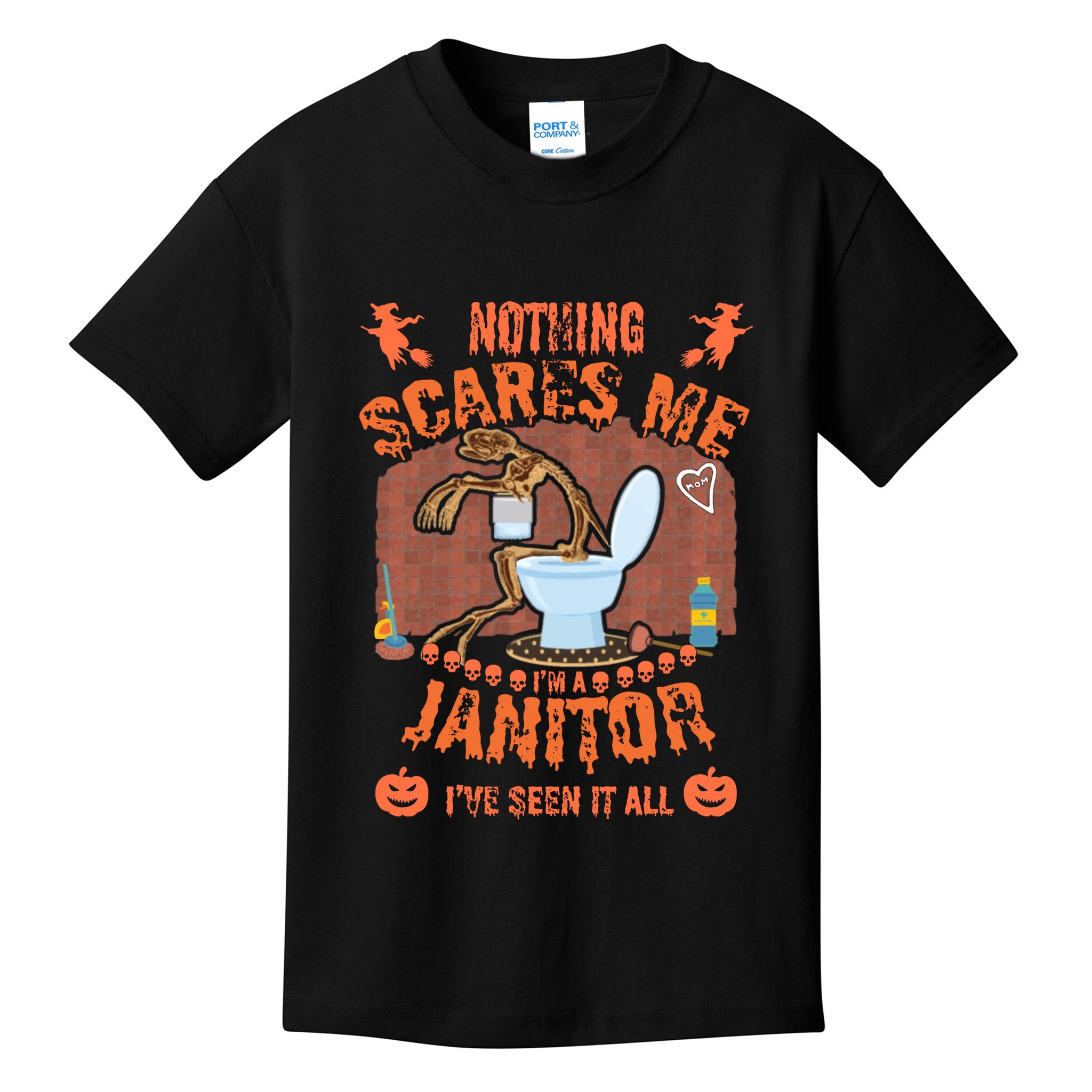HALLOWEEN JANITORSJANITOR FUNNY HALLOWEEN SAYINGS Kids T-Shirt