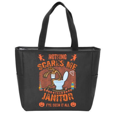 HALLOWEEN JANITORSJANITOR FUNNY HALLOWEEN SAYINGS Zip Tote Bag