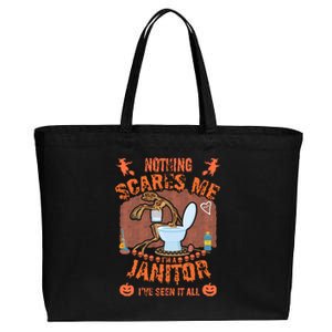 HALLOWEEN JANITORSJANITOR FUNNY HALLOWEEN SAYINGS Cotton Canvas Jumbo Tote