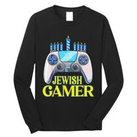 Hanukkah Jewish Gamer Video Game Christmas Xmas Boys Long Sleeve Shirt