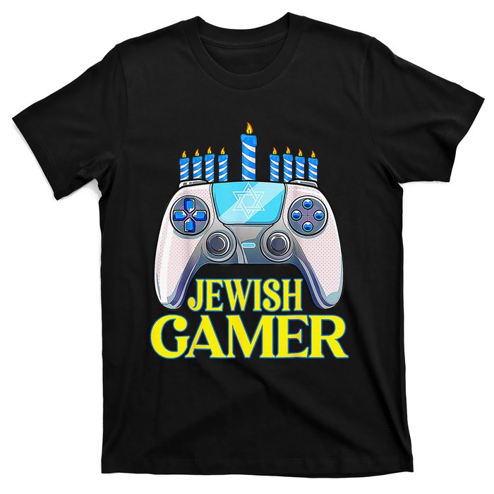 Hanukkah Jewish Gamer Video Game Christmas Xmas Boys T-Shirt