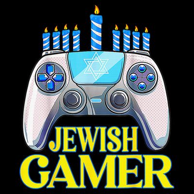 Hanukkah Jewish Gamer Video Game Christmas Xmas Boys T-Shirt