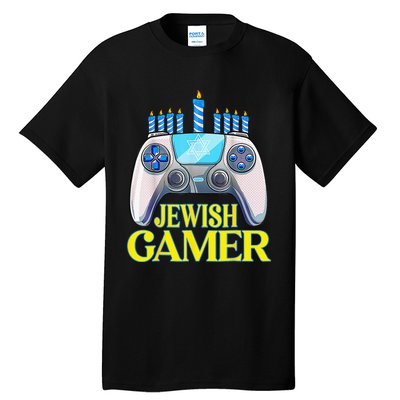 Hanukkah Jewish Gamer Video Game Christmas Xmas Boys Tall T-Shirt