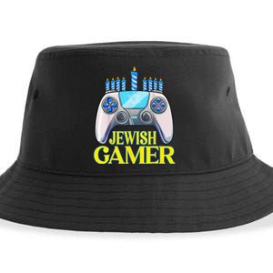 Hanukkah Jewish Gamer Video Game Christmas Xmas Boys Sustainable Bucket Hat