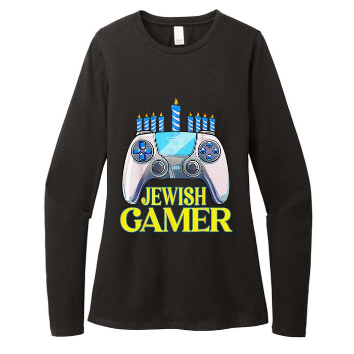 Hanukkah Jewish Gamer Video Game Christmas Xmas Boys Womens CVC Long Sleeve Shirt