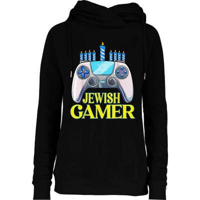 Hanukkah Jewish Gamer Video Game Christmas Xmas Boys Womens Funnel Neck Pullover Hood