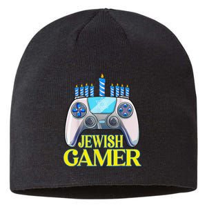 Hanukkah Jewish Gamer Video Game Christmas Xmas Boys Sustainable Beanie