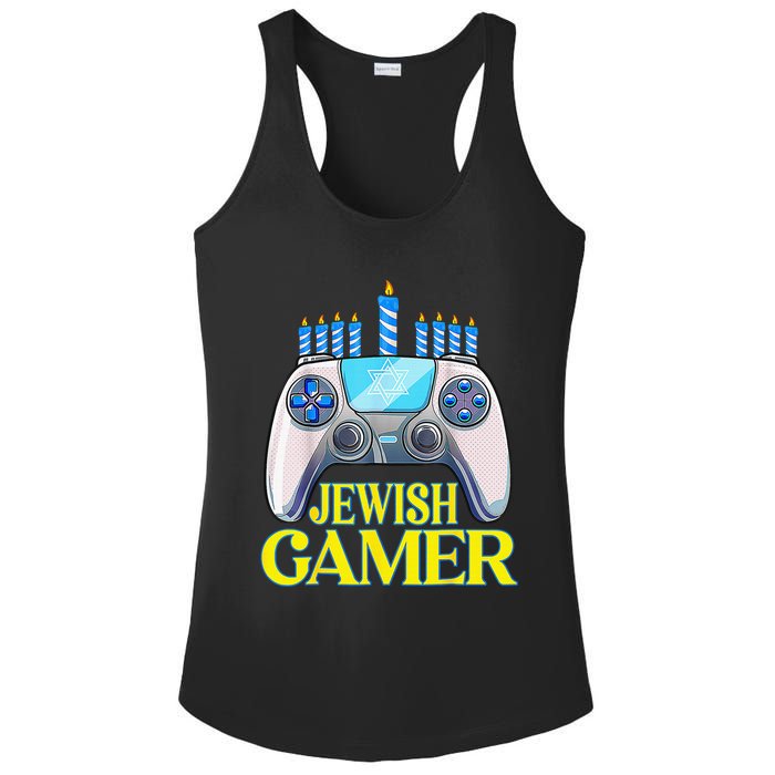 Hanukkah Jewish Gamer Video Game Christmas Xmas Boys Ladies PosiCharge Competitor Racerback Tank