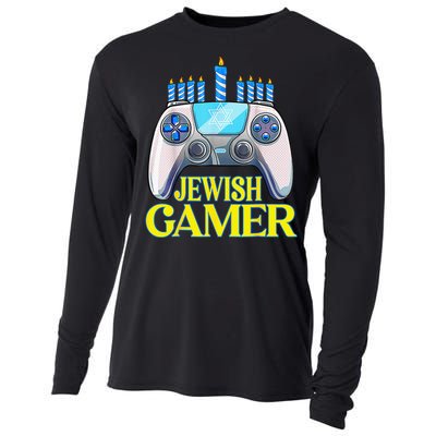 Hanukkah Jewish Gamer Video Game Christmas Xmas Boys Cooling Performance Long Sleeve Crew