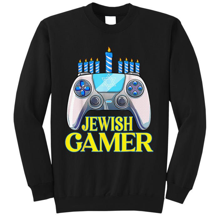 Hanukkah Jewish Gamer Video Game Christmas Xmas Boys Tall Sweatshirt