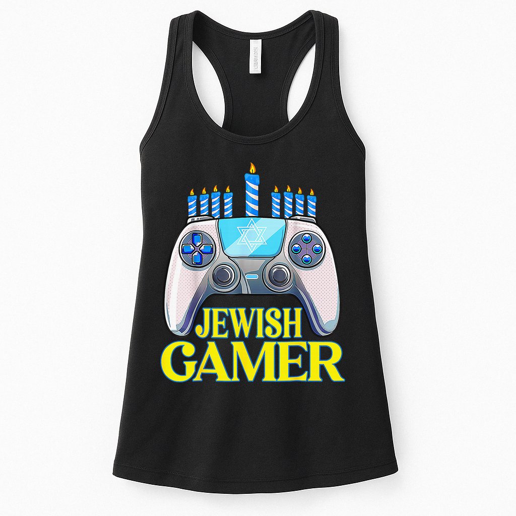 Hanukkah Jewish Gamer Video Game Christmas Xmas Boys Womens Tank Top