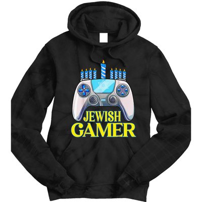 Hanukkah Jewish Gamer Video Game Christmas Xmas Boys Tie Dye Hoodie