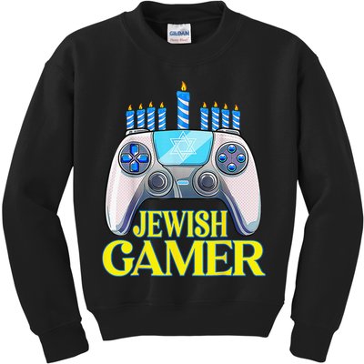 Hanukkah Jewish Gamer Video Game Christmas Xmas Boys Kids Sweatshirt