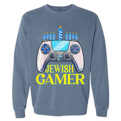 Hanukkah Jewish Gamer Video Game Christmas Xmas Boys Garment-Dyed Sweatshirt