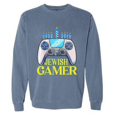 Hanukkah Jewish Gamer Video Game Christmas Xmas Boys Garment-Dyed Sweatshirt