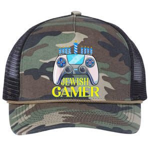 Hanukkah Jewish Gamer Video Game Christmas Xmas Boys Retro Rope Trucker Hat Cap