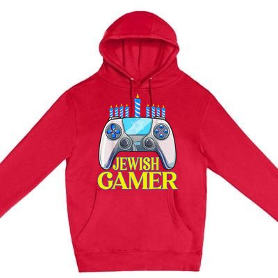 Hanukkah Jewish Gamer Video Game Christmas Xmas Boys Premium Pullover Hoodie