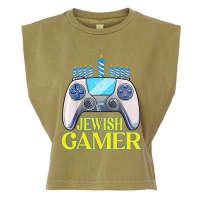 Hanukkah Jewish Gamer Video Game Christmas Xmas Boys Garment-Dyed Women's Muscle Tee