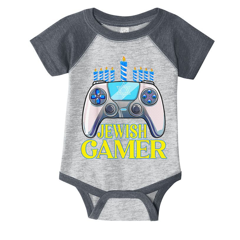 Hanukkah Jewish Gamer Video Game Christmas Xmas Boys Infant Baby Jersey Bodysuit
